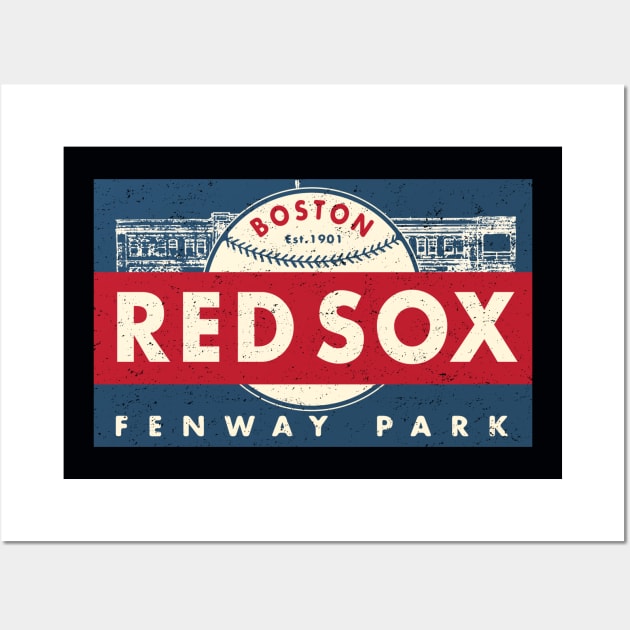 Throwback Boston Red Sox 2 by Buck Tee Originals Wall Art by Buck Tee